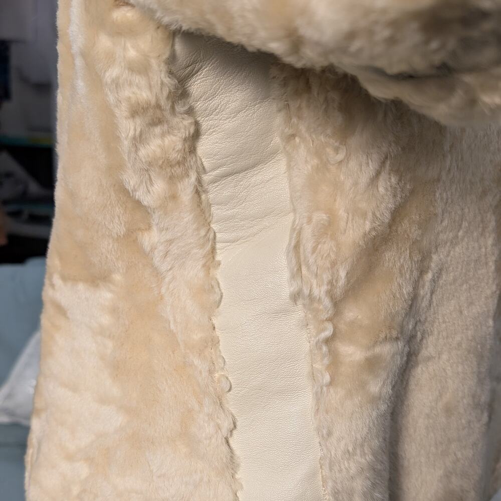 100% genuine Shearling & Leather Jacket - Picture 10 of 10